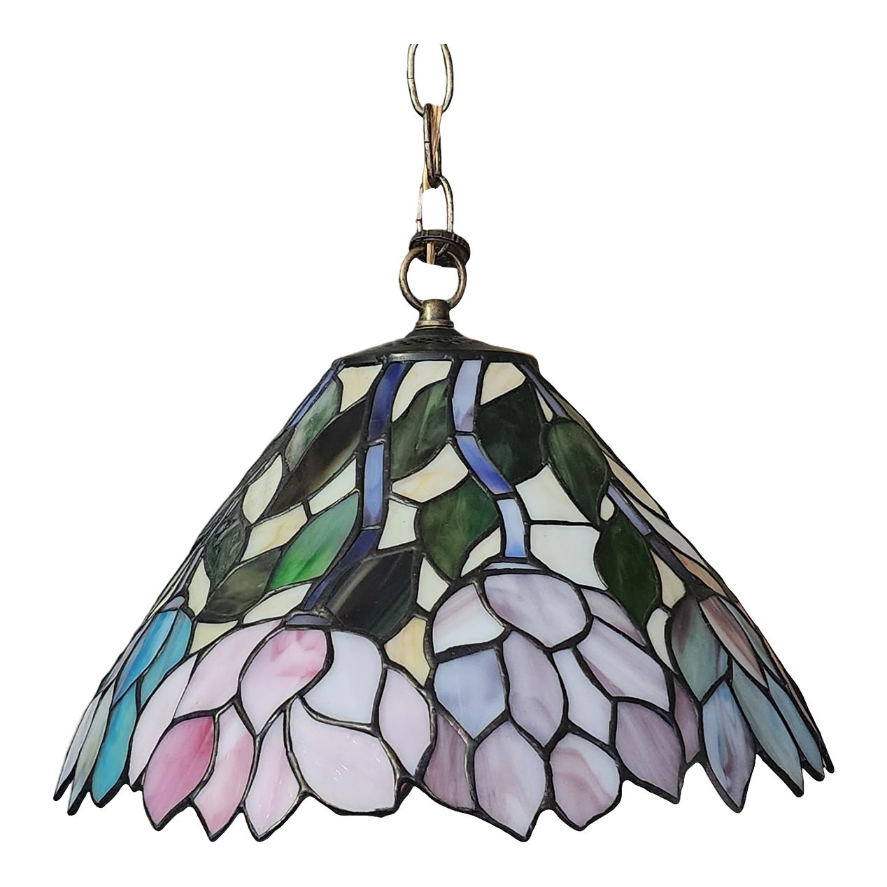 Late 20th Century Quoizel Collectibles Leaded Stained Glass Hanging