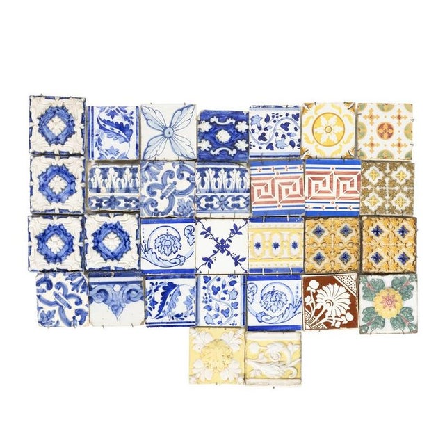 19th Century Earthenware Tiles, Set of 30 For Sale - Image 6 of 6