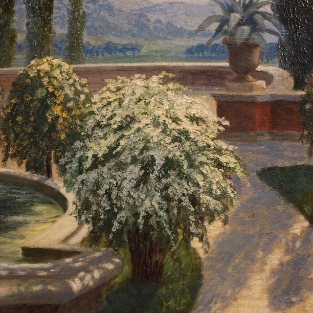 Italian Artist, Landscape, Early 20th Century, Oil on Canvas For Sale - Image 16 of 17