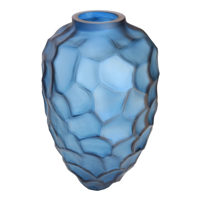 Blue Glass Vase For Sale