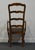 Vintage Antique Solid Cherry Country French Ladderback Dining Arm Chair For Sale In Kansas City - Image 6 of 10
