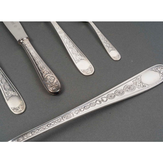 Vintage Villeroy Flatware Set from Christofle, 2010s, Set of 61 For Sale - Image 4 of 5