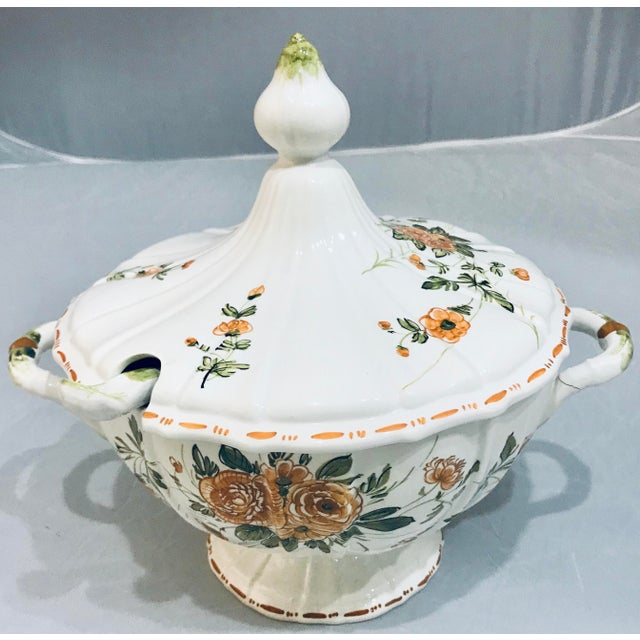 1960s Italian Ceramic Soup Tureen With Ladle Chairish