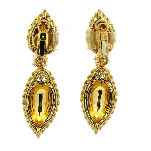 1970s Spritzer & Fuhrmann French Guilloché Enamel Diamond Earrings, Pair For Sale In Miami - Image 6 of 14