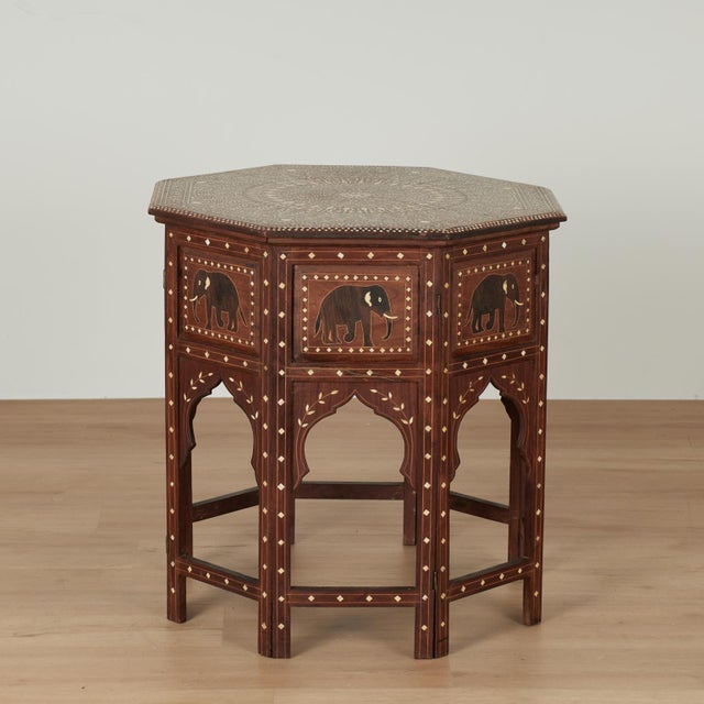 Antique Anglo Indian Inlaid Table or Stand For Sale - Image 4 of 16