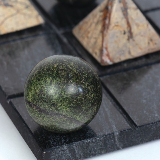 Tic Tac Toe Marble Board, Black For Sale - Image 4 of 5