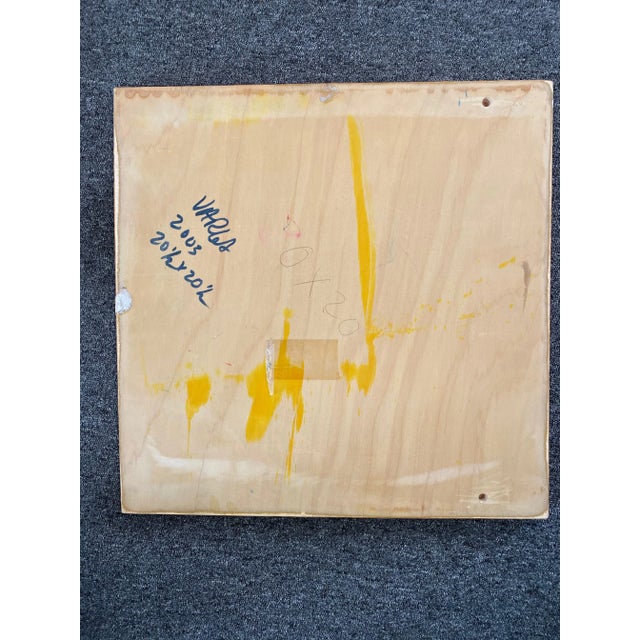 Plastic Original Orange Resin Paintings on Board by Varga, 2003 - Set of 6 For Sale - Image 7 of 10