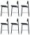 Black Residence 65 Counter Chairs by Jean Couvreur for Kann Design, Set of 6 For Sale