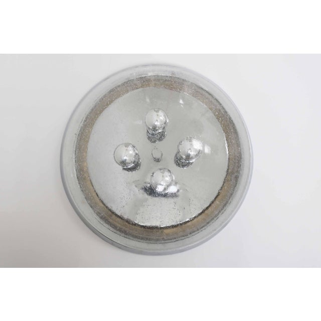 Space Age Ice Bubble Glass Ceiling Lamp from Hillebrand Leuchten, 1970s For Sale - Image 3 of 7