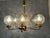 Italian 6-Glass Bowl Chandelier with Gilt Frame, 1970s For Sale - Image 14 of 16