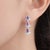 Contemporary Oval Pink Sapphire and Diamond 18 Karat White Gold Bluebell Drop Earrings - Fei Liu, Pair For Sale - Image 3 of 3