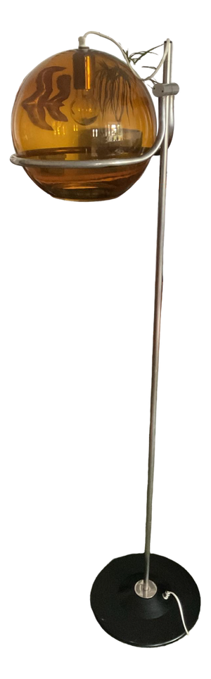 Smoked Glass Floor Lamp by Házi Tibor, Hungary, 1973