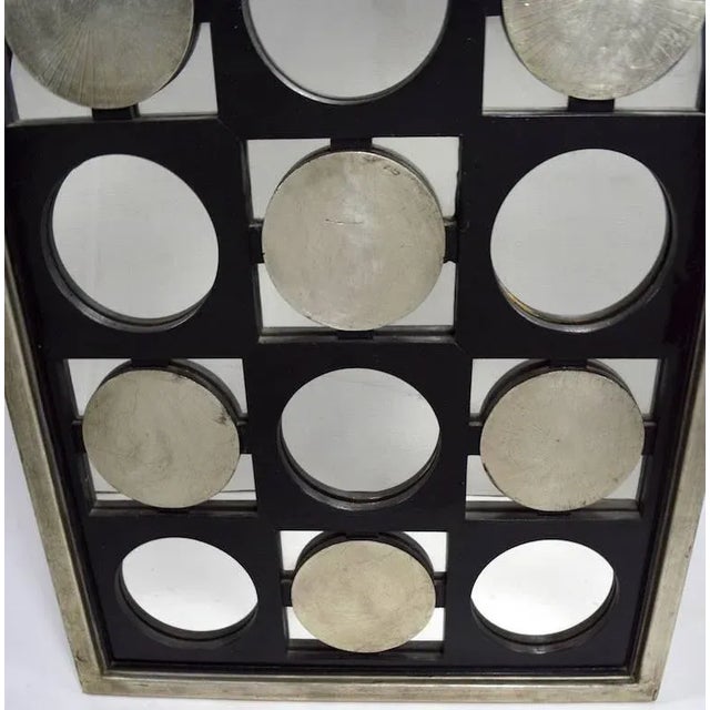 1970s Mod Op Art Plywood, Glass and Fiberglass Mirror For Sale - Image 5 of 10