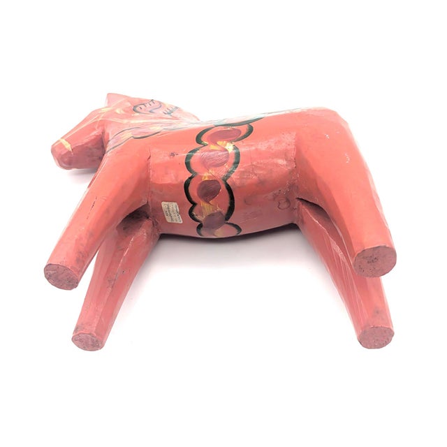Vintage Swedish Folk Art: Wood Dalah Horse For Sale - Image 10 of 11