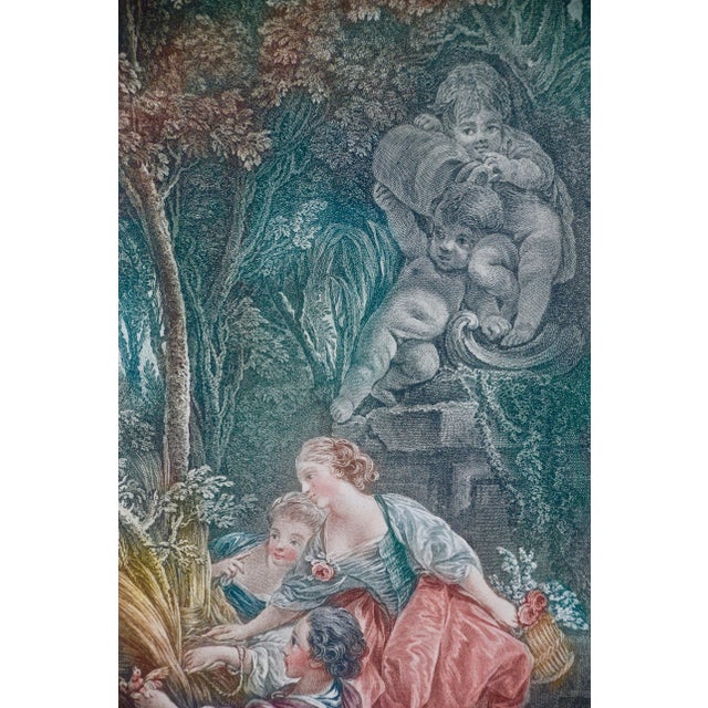 rPair of Hand-Colored Romantic French Engravings After Francois Boucher For Sale In San Francisco - Image 6 of 12