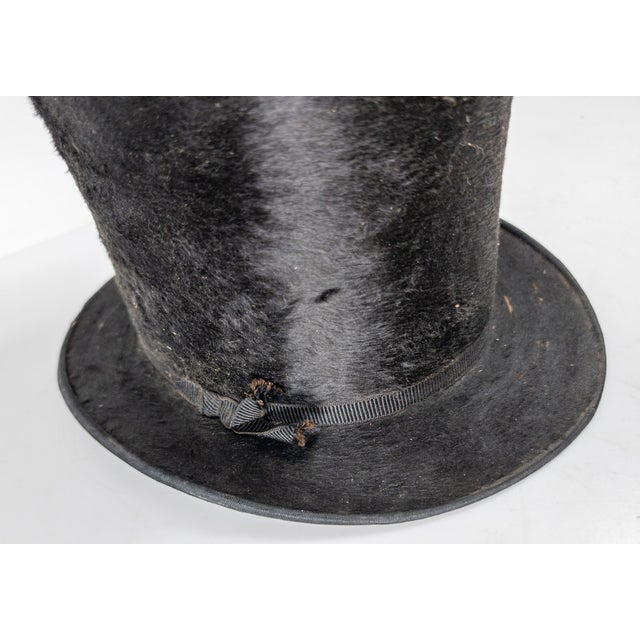 19th Century American Beaver Fur Top Hat by John Yeager of Philadelphia For Sale - Image 10 of 14