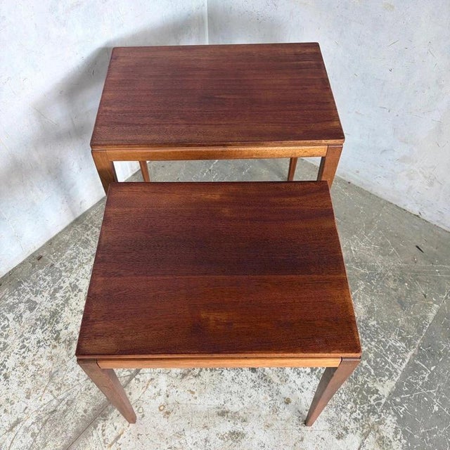 2000 - 2009 Mid-Century Teak Nesting Tables by Gordon Russell, Set of 2 For Sale - Image 5 of 7