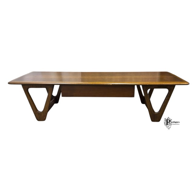 Vintage Mid Century Lane Perception Collection Walnut Coffee Table For Sale - Image 11 of 12