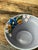 Vintage Original Studio Pottery Triple Flower Bowl For Sale In West Palm - Image 6 of 12