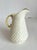 Mid 20th Century Vintage Belleek Ireland Porcelain Creamer Yellow Handle Basketweave Pattern For Sale - Image 5 of 8