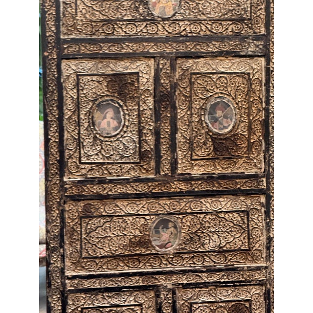 19th Century Anglo-Indian Four-Panel Screen For Sale - Image 6 of 14
