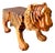 Vintage Handcrafted Wood and Jute Tiger Stool For Sale