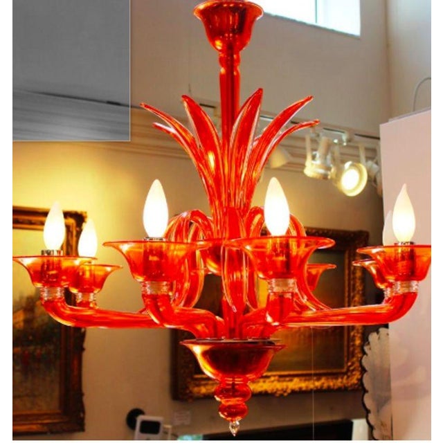 2010s Orange Chandelier by Barovier & Toso For Sale - Image 5 of 12