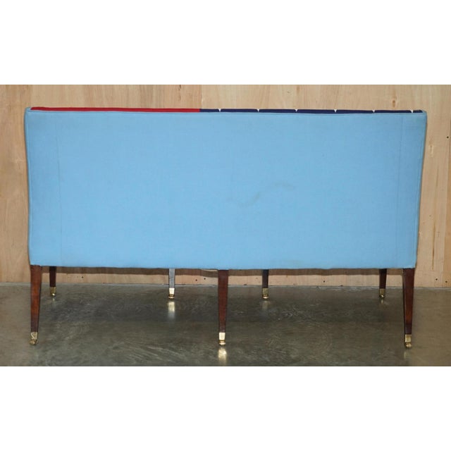 Antique Georgian Sofa Upholstered with American Flag Stars & Stripes, USA, 1820s For Sale - Image 15 of 18