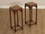 High Quality American Made Pair of Carved Mahogany Pedestals or Plant Stands