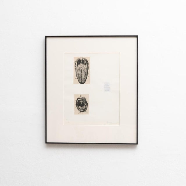 Visual poem made by Joan Brossa, circa 1989. Graphic print. Lithograph on Guarro paper. Limited edition (77). Signed and...