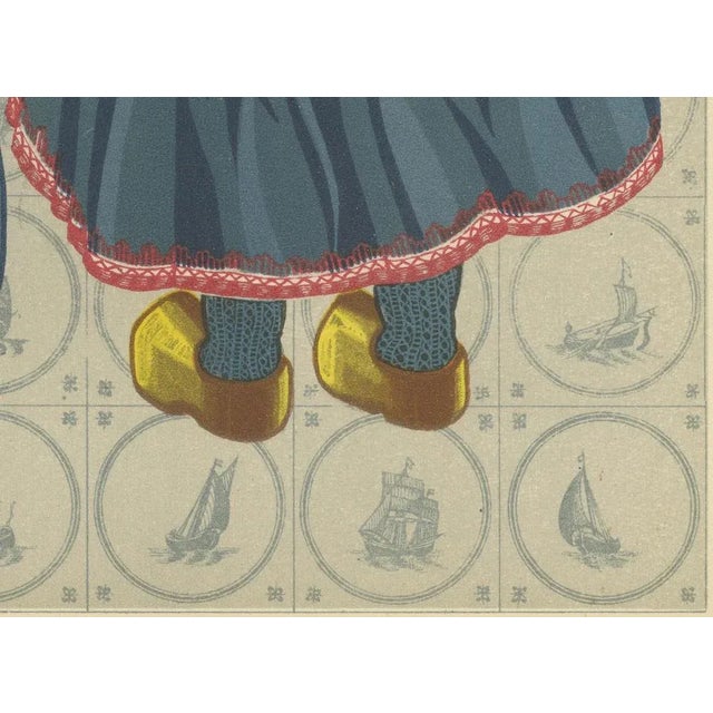 Gratiane de Gardilanne and Elizabeth Whitney Moffatt, Traditional Dutch Costume from Marken Men and Children in Festive Dress, 1932, Print For Sale - Image 3 of 10