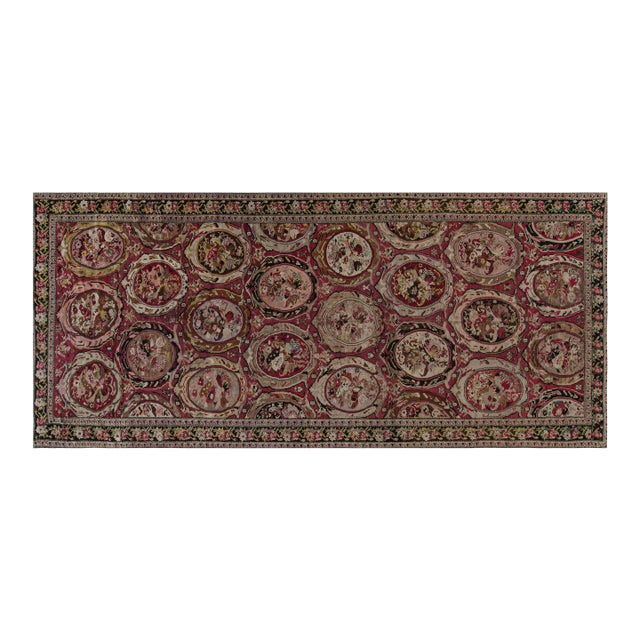 Authentic Caucasian Karabagh Botanic Handmade Wool Carpet For Sale