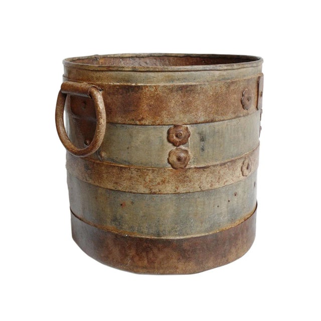Vintage Iron Bucket For Sale In Los Angeles - Image 6 of 6