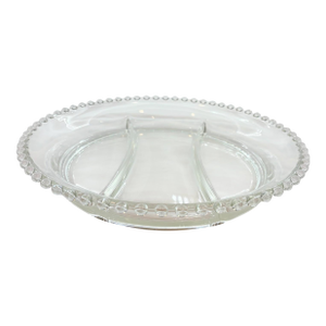 Mid 20th Century Imperial Glass Candlewick 10" 3-Part Divided Relish Dish