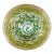 Barovier Toso Murano Vintage Gold Leaf Emerald Green Swirl Italian Art Glass Chunky Ashtray Bowl For Sale