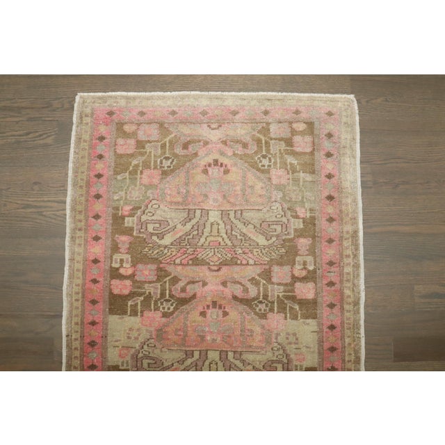 Early 20th Century Antique Zabihi Collection Persian Brown Pink Small Rug - 2'3" x 3'2" For Sale - Image 5 of 7