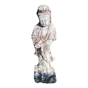 Mid 20th Century Garden Art Quan Yin Concrete Statue