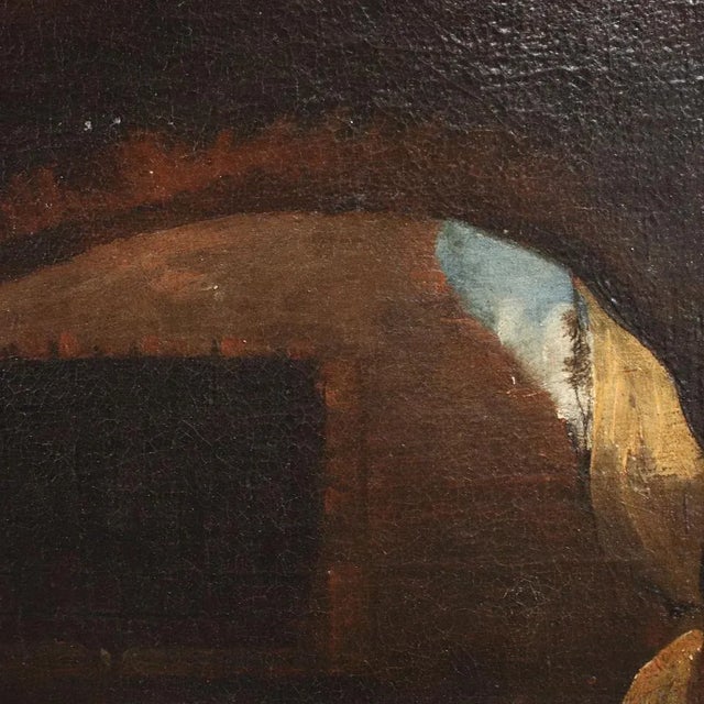 Genoese School Artist, The Monk's Lunch, 18th Century, Oil on Canvas, Framed For Sale - Image 7 of 13