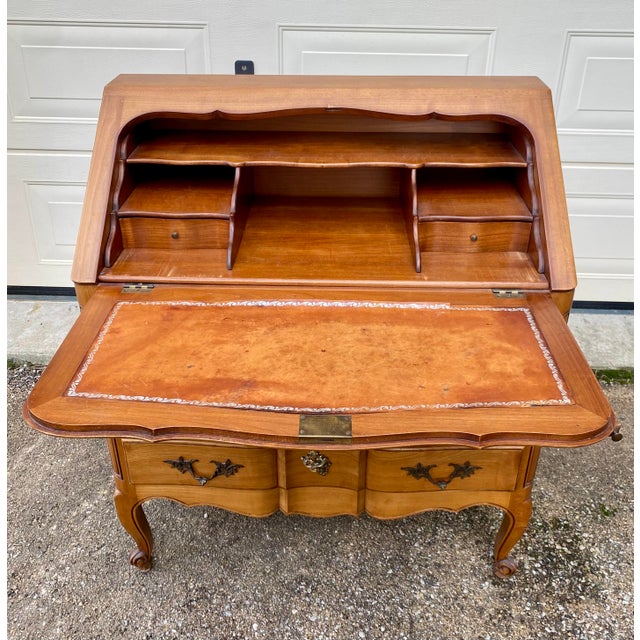 Louis XV Style Slant-Front Writing Desk, 1970s For Sale - Image 3 of 8