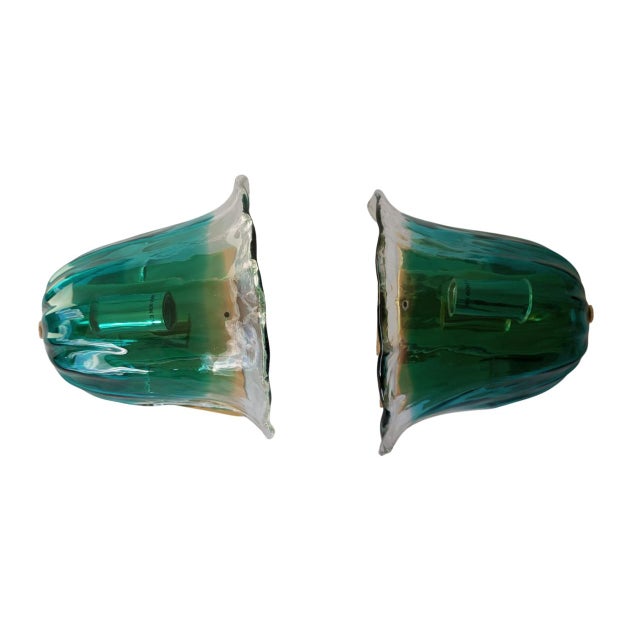 Glass Murano Glass Wall Lamps from La Murrina, Italy, 1970s, Set of 2 For Sale - Image 7 of 18