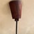 Brown Small Mid-Century Modern Hanging Light in Art Glass and Turned Teak, 1960s For Sale - Image 8 of 9