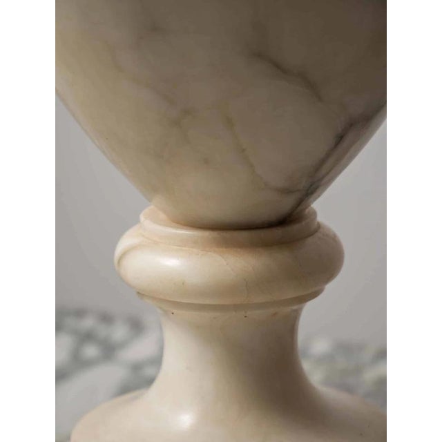2000 - 2009 Large Vintage Cream Marble Lamp For Sale - Image 5 of 8