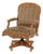 Louis XV Style Leopard Print Walnut Swivel Chair For Sale