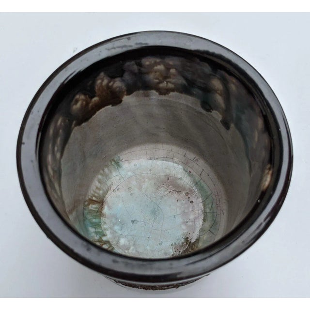Icelandic Brutalist Lava Pottery Vase, Signed For Sale - Image 4 of 9