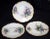 Charming set of 3 hand painted Limoges dessert/cheese/salad plates 6 1/4" diameter