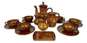 Vintage Large Dishware in Ceramic from Saint Clément, Set of 66