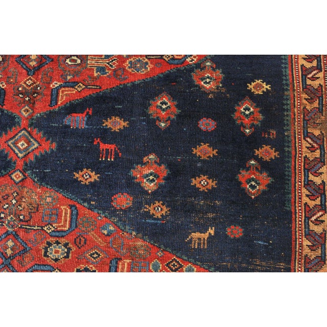 Antique True Kelleh Nomadic Karabagh Rug, 7.2 x 17.4 For Sale - Image 10 of 11