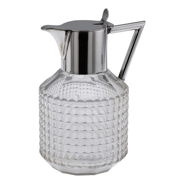 Antique German Silver Plated and Cut Glass Claret Jug from WMF, 1890s For Sale