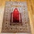 Red Antique Turkish Silk Prayer Area Rug, Late 19th Century, Red & Gold, 4' x 6' For Sale - Image 8 of 16