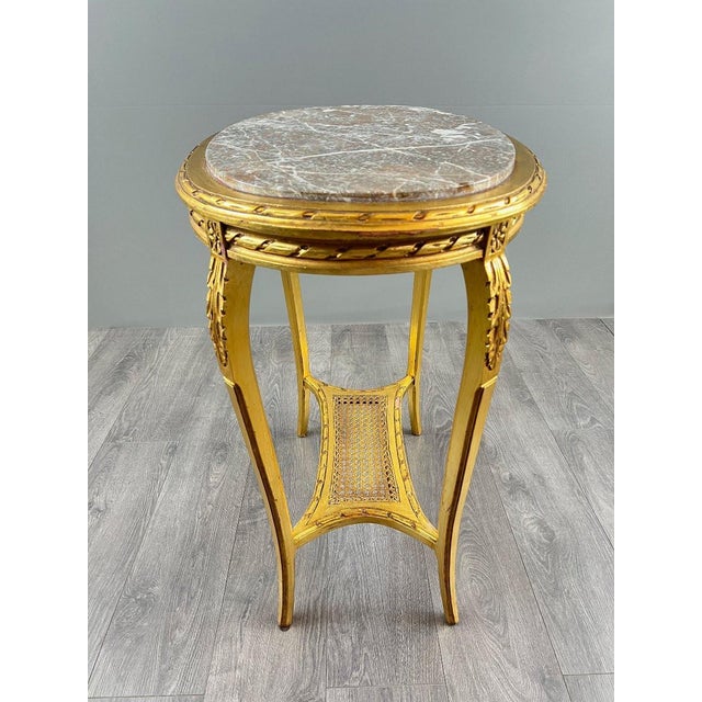 Wood Early 20th Century Louis XVI Style Side Table For Sale - Image 7 of 9